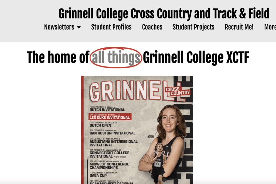 Screenshot of the XCTF team website homepage
