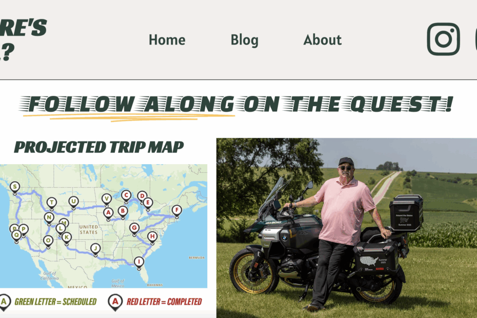 Screenshot of "Where's Will?" website homepage